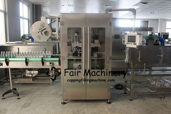 0.6mpa 150PCS/min Sticker Labeling Machine Automatic Shrink Sleeve Label 3KW