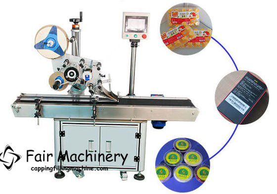SS316 60HZ Plane Labeling Machine , 2.1KW Plastic Bag Labeling Machine