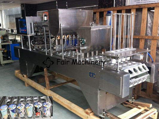 380V 50Hz Cup Filling Sealing Machine Foil PP PE PET Cup for Yogurt 3PH