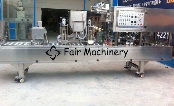 7.5KW 5400B/H Cup Filling Sealing Machine For Liquid Water Plastic 6 Cups 380V
