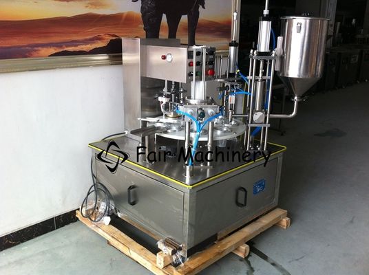 0.7MPa 800cups/H Cup Filling Sealing Machine Auto Rotary 50HZ