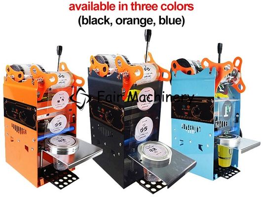 750W 500times/h Cup Filling Sealing Machine , 115mm Bubble Tea Cup Sealing Machine