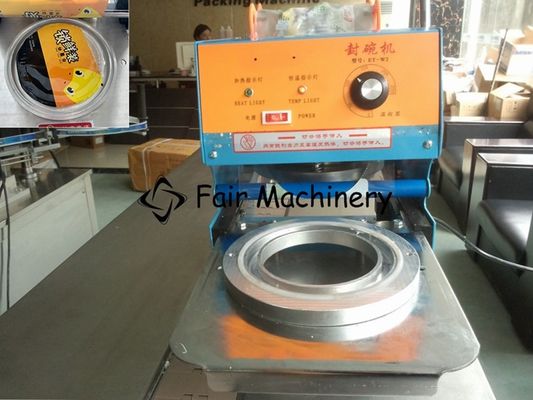 750W 3PH Bowl Packing Machine , 500times/h Plastic Bowl Sealing Machine