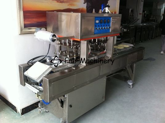 900P/H 3.6KW Plastic Food Container Sealing Machine Yogurt Filling 500kg