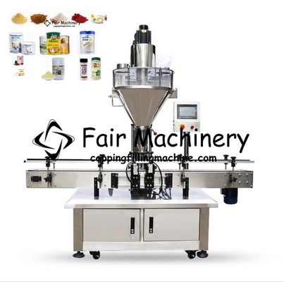 2.8KW Spice Bottle Filling Machine , 30BPM 500G Bottle Powder Filling Machine