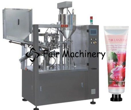 75BPM 350ml Plastic Tube Filling And Sealing Machine For Cosmetic Tube 0.5MPa