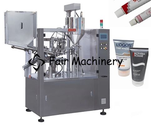 75BPM 350ml Plastic Tube Filling And Sealing Machine For Cosmetic Tube 0.5MPa