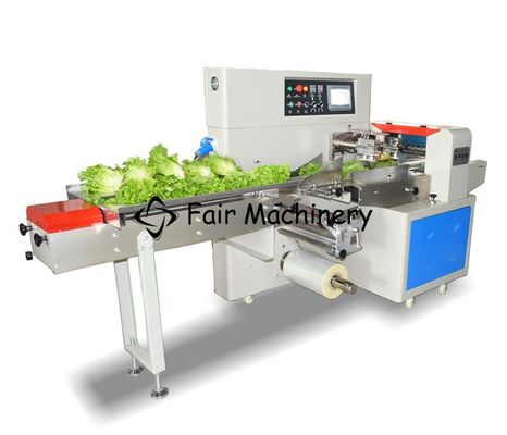 SGS 80BPM Pillow Packing Machine Potato Fruit Vegetable Carrot Cucumber 50HZ