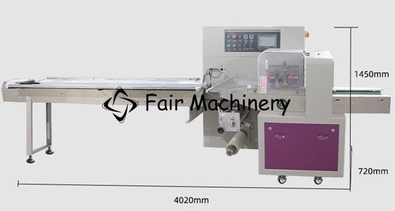 220VAC Bakery Biscuit Packing Machine , 3.2Kw 30Bag/min Blocks Packaging Machine