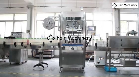 High-speed filling and capping sleeve sealing and cutting packaging production line