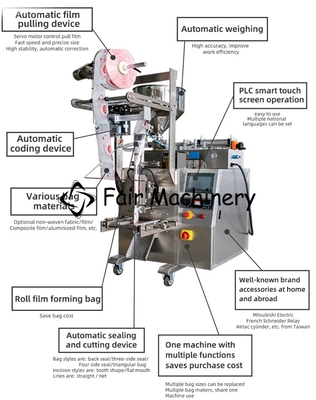 0.6mpa 380V  Liquid Pouch Packing Machine ketchup bagging machine