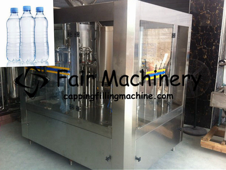 0.25m3/min Water Filling And Capping Machine , 0.8Mpa 0.5T/H Mineral Water Bottling Machine