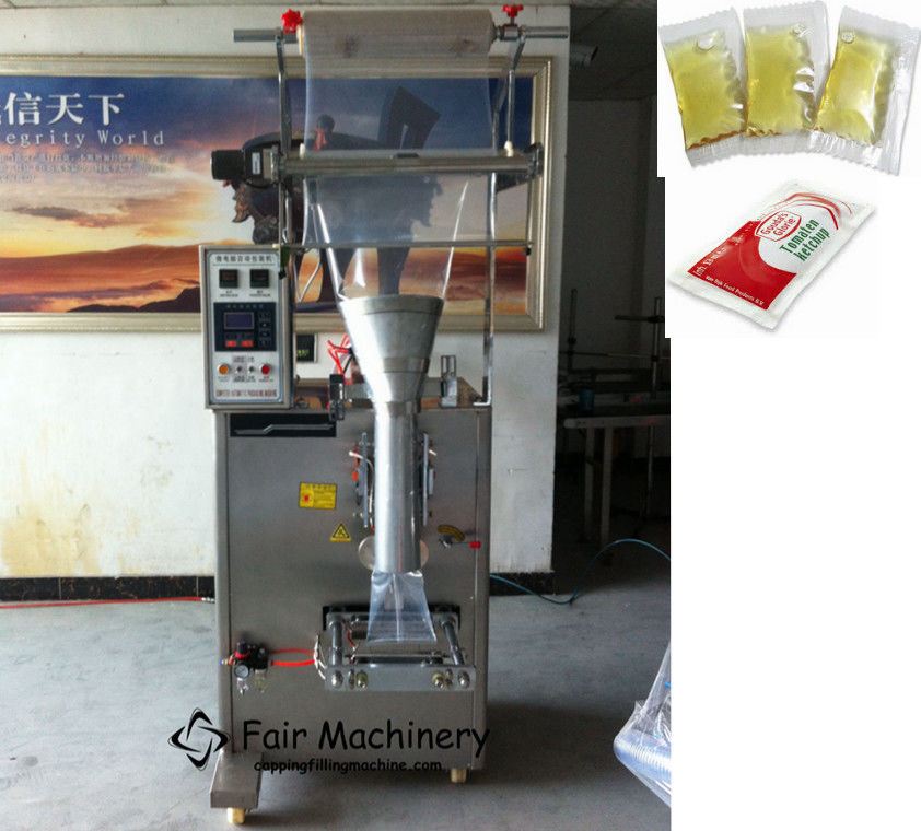 40BPM 0.65mpa Liquid Pouch Packing Machine For Tomato Sauce 50Hz