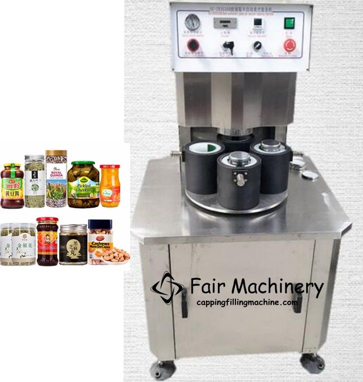60Bottles/Min 220VAC Automatic Screw Capping Machine 60HZ For Glass Jar
