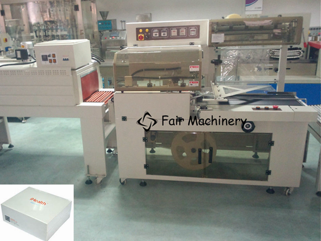 140mm 60Hz Automatic L Bar Sealer , 30BPM Carton Shrink Wrapping Machine