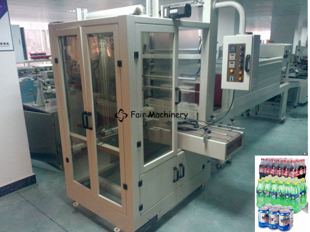 SGS 2.1KW Water Bottle Shrink Wrapping Machine , 6time/min Bottle Shrink Sleeve Machine