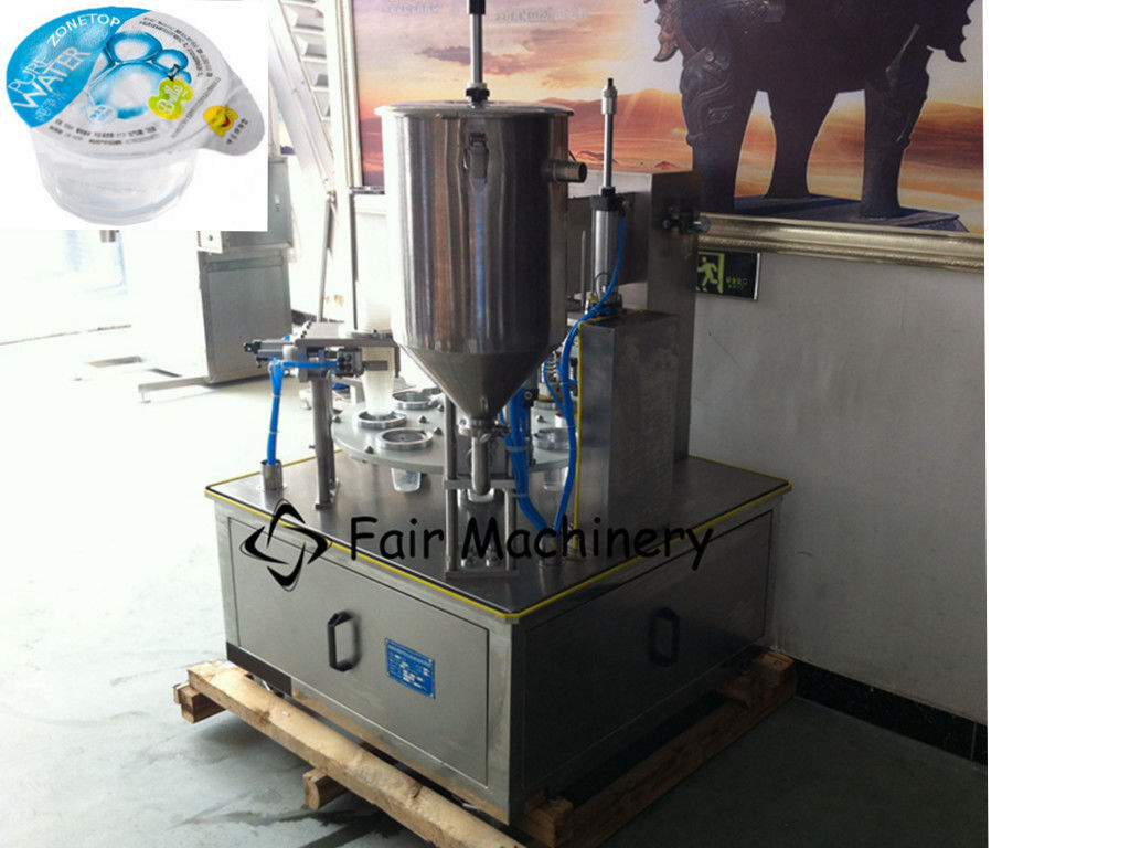 0.7MPa 800cups/H Cup Filling Sealing Machine Auto Rotary 50HZ