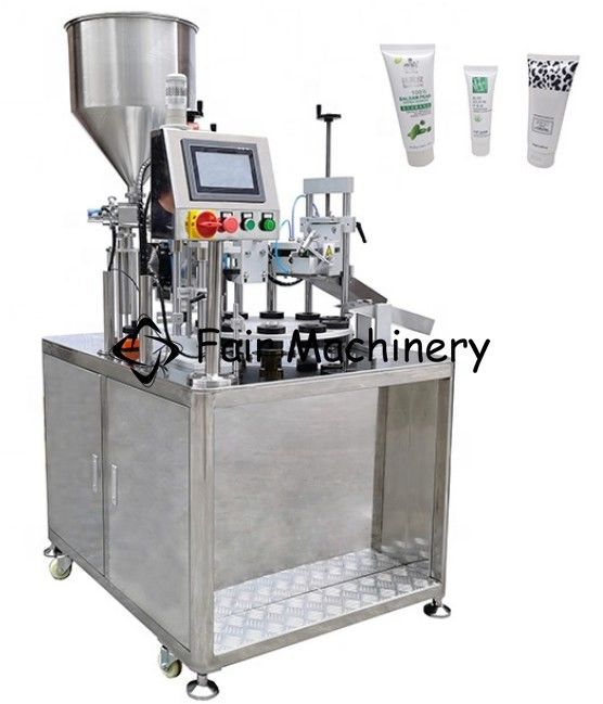 3.3Kw SGS Aluminum Tube Filling Machine , 450ml Tube Filler And Sealer