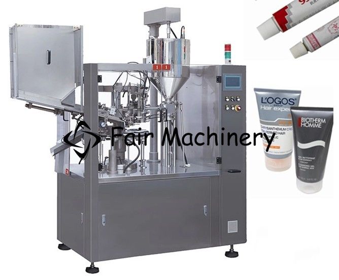 75BPM 350ml Plastic Tube Filling And Sealing Machine For Cosmetic Tube 0.5MPa