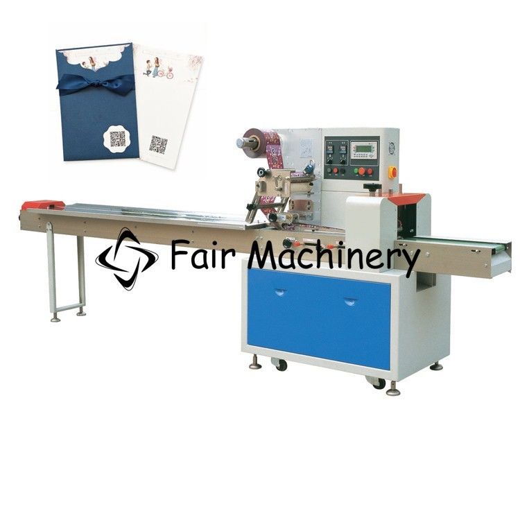 SGS 380V Bread Wrapping Machine , 3.4Kw Horizontal Flow Pack Machine