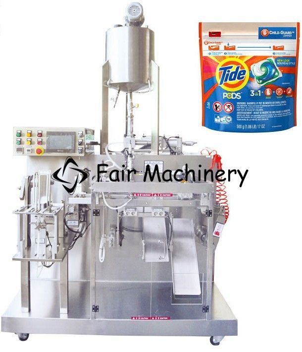 50Hz 0.6mpa Shampoo Filling Machine Premade Pack Bag for Shower Gel 60bag/min